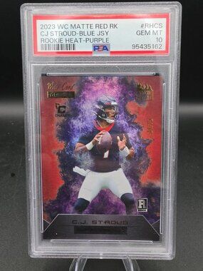 Wild Card 2023 MATTE CJ Stroud Rookie Heat Purple #RH-CS PSA 10 Football /75